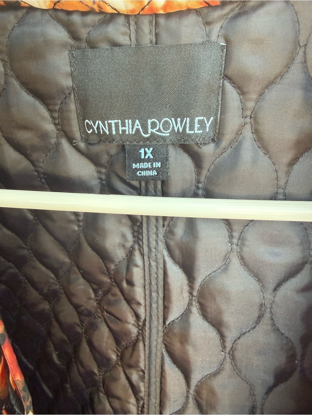 Cynthia Rowley Quilted Floral Jacket Size Women’s 1X - Picture 3 of 3